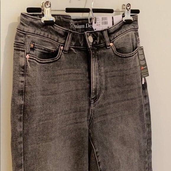 Addition Elle Women Gray High-Rise Slim Cropped Jean Lycra Size 10 - Picture 5 of 10